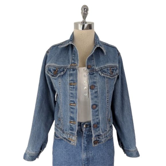 vintage 90's Levi's cropped denim jacket - Picture 1 of 10